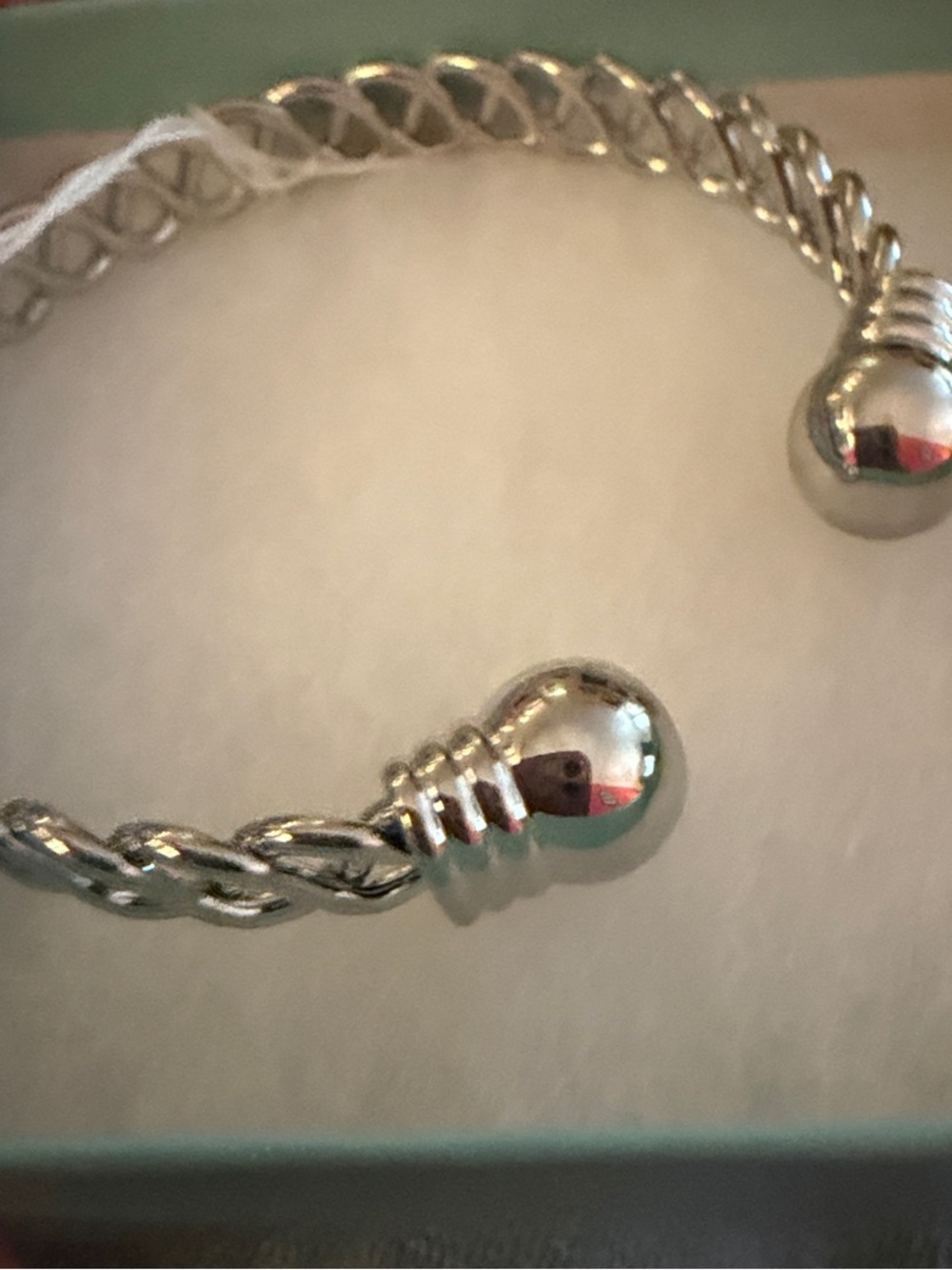 Park Lane Silver Twisted Open Cuff Bracelet